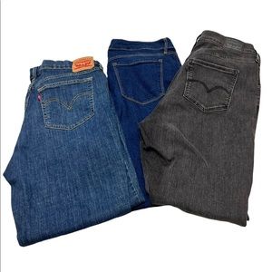 Women’s Lot of 3 Levi’s Old Navy Denim Jeans